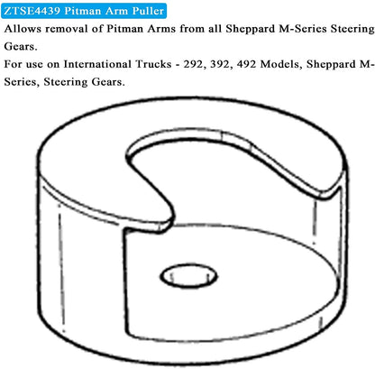 Pitman Arm Puller Tool for 292, 392, 492 Steering Gears (ZTSE4439)