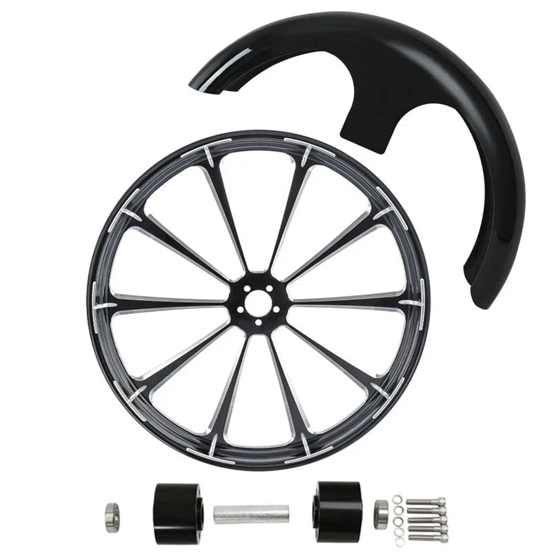 30" Front Wheel Rim Hub Dual Disc Fender for Harley Electra Glide (2008–2024)