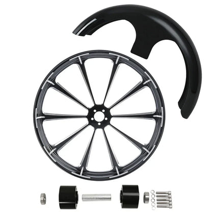 30" Front Wheel Rim Hub Dual Disc Fender for Harley Electra Glide (2008–2024)