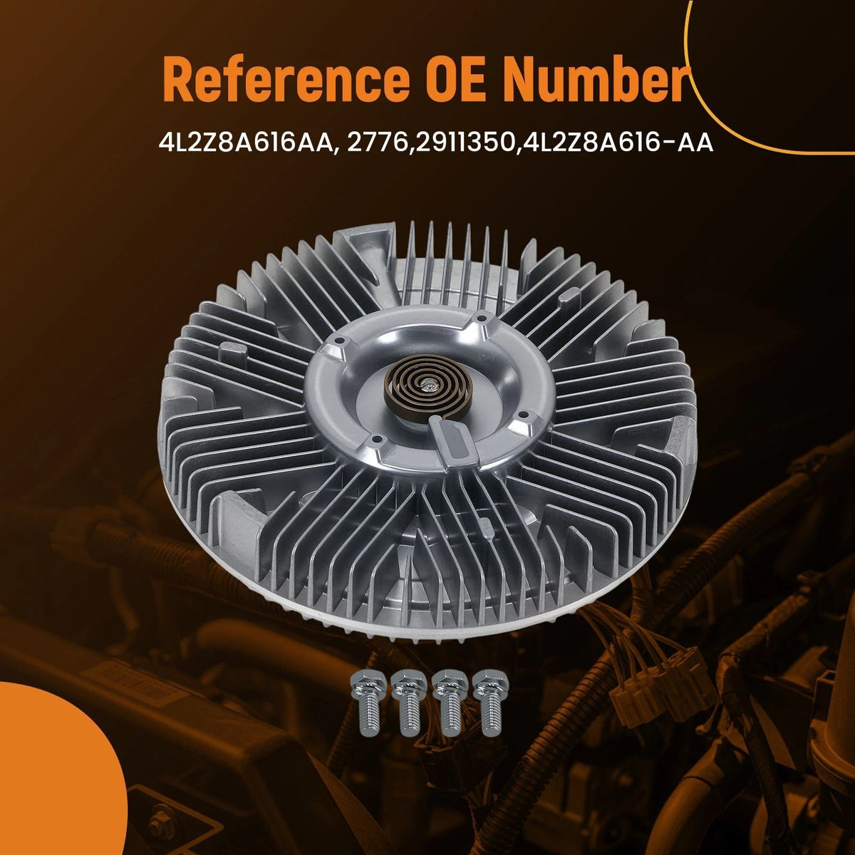 Cooling Fan Clutch for Mercury Mountaineer (2001–2005) 4L2Z8A616AA, 4IXH1T