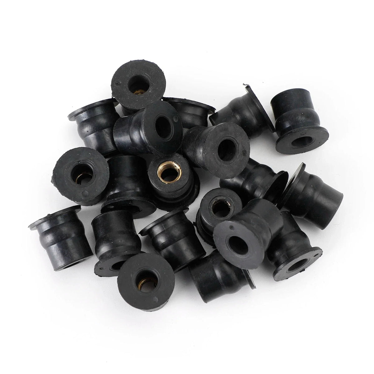 Set of 20 M6 Rubber Well Nuts for Windscreen & Fairing (Fits 13mm Hole)
