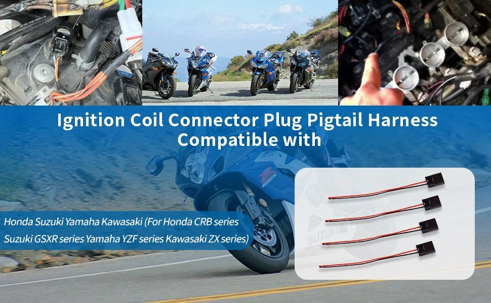 4X Coil Pack Connector Clips for Honda CBR600F4i CBR600RR CBR929 CBR954 R1 R6 GSX