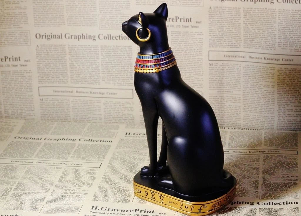 9.5" Ancient Egypt Bastet Cat Figurine for Home Decor (No Part Numbers)