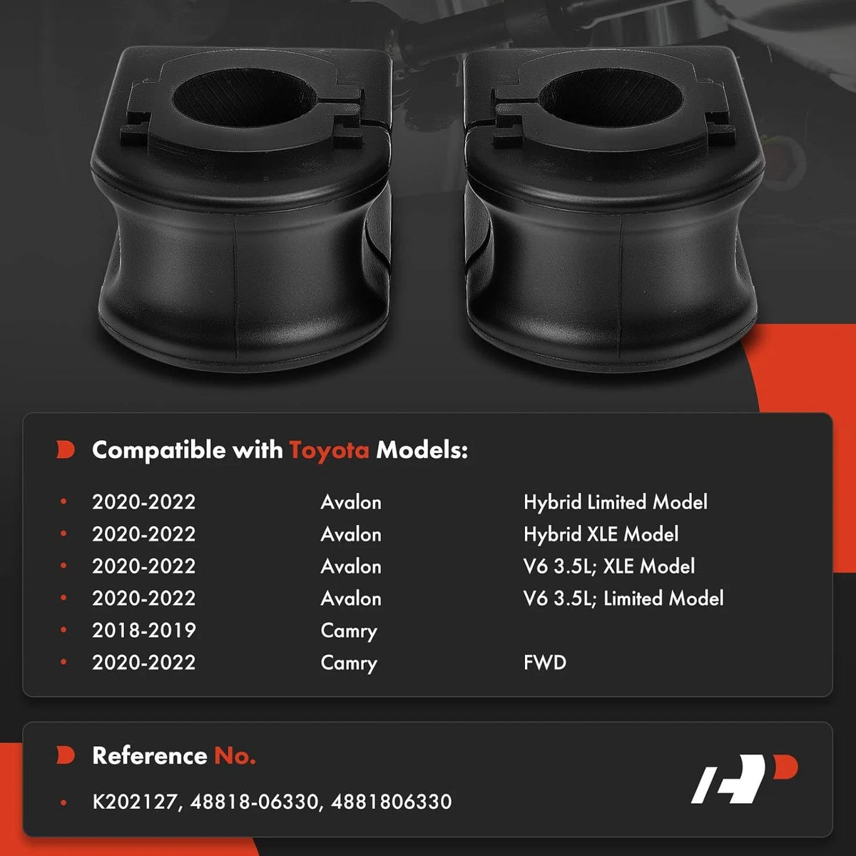 2X Rear Suspension Stabilizer Bar Bushings for Compatible Models (APCA9589)
