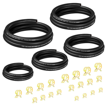 5PCS Fuel Line Hose Set for (3/8, 1/2, 5/16, 1/4, 3/16)