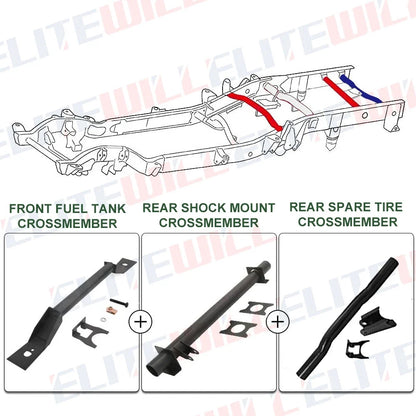 Front Fuel Tank / Rear Shock / Rear Spare Tire Crossmember for Chevrolet (1999–2006)