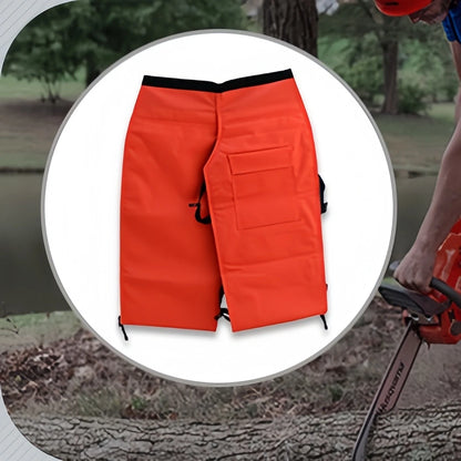 Chain Saw Protective Chaps for Men (Waist 22-39", Adjustable, Orange)