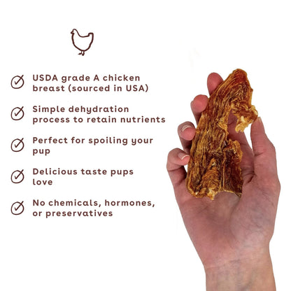 Crunchy Jerky Treats for Dogs & Puppies (4 Ounce Pack)