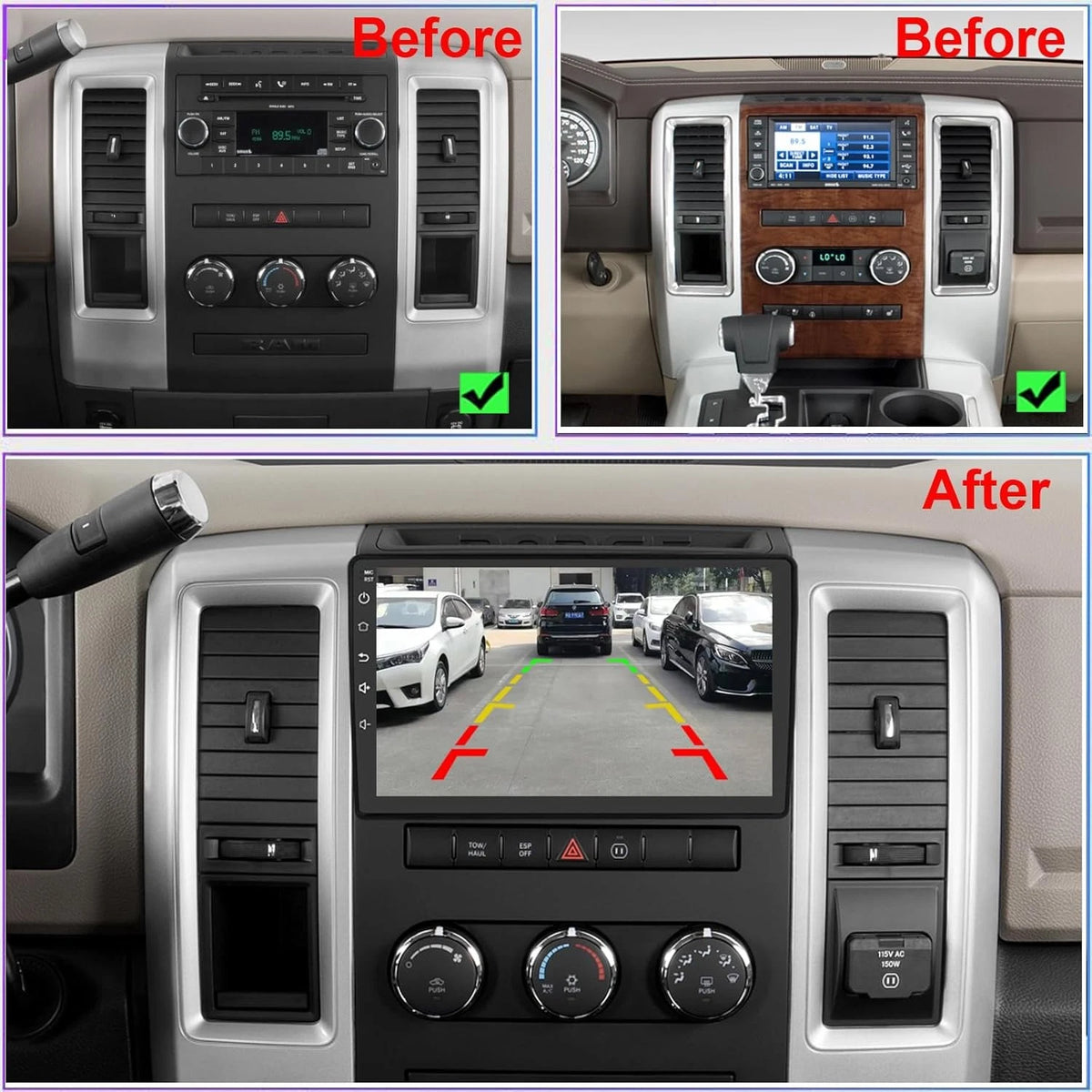 Android 13 GPS Carplay Stereo for Jeep Wrangler (2011–2023)