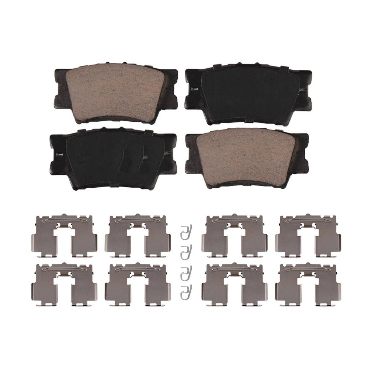 Rear Ceramic Brake Pads w/ Hardware for Toyota Matrix (2009–2013) P-1212, P1212, D1212