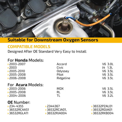 Downstream O2 Sensor for Honda Civic (2003) & Acura MDX (2002–2006)