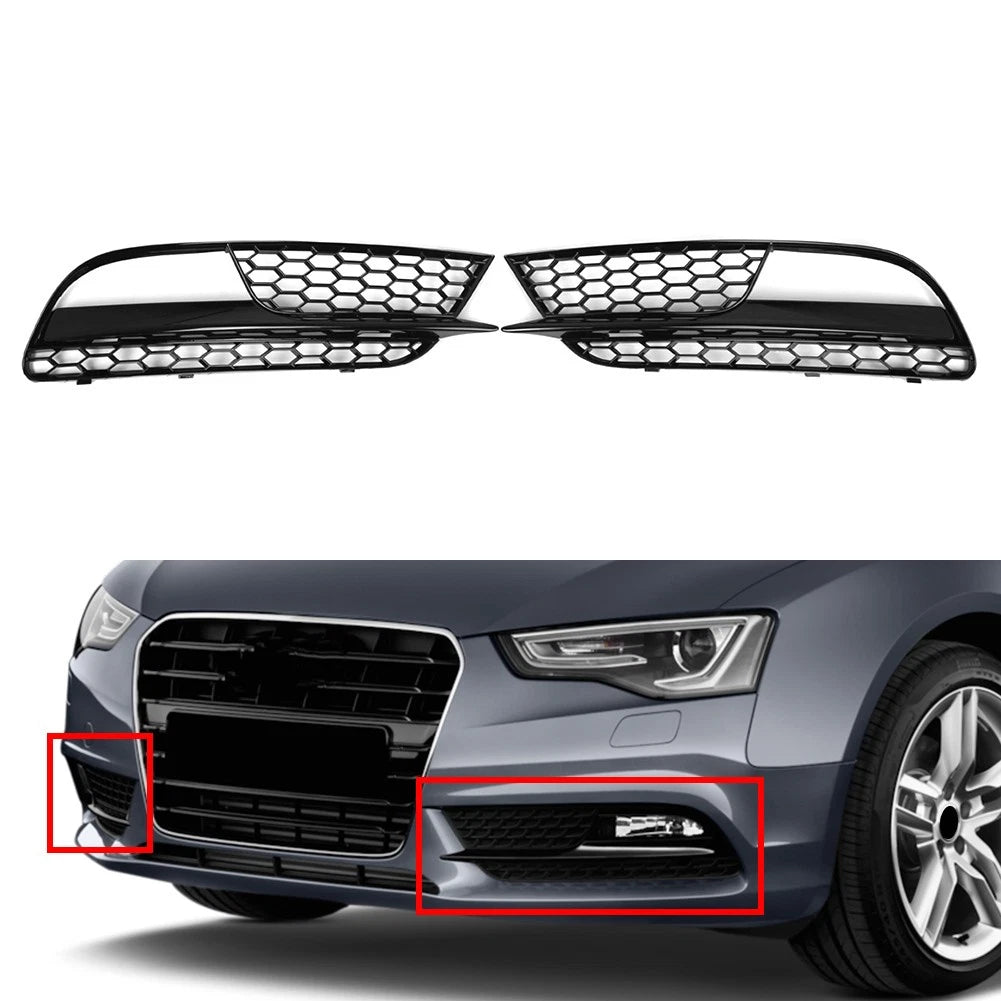 Honeycomb Front Bumper Fog Light Grille for Audi A5 (2012–2016)