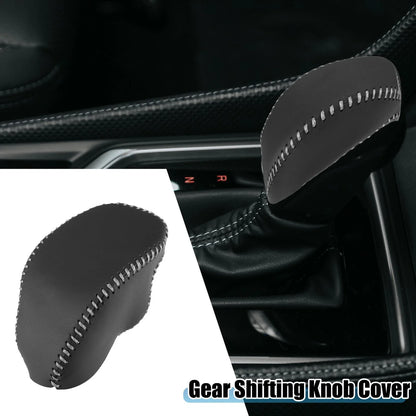 Gear Shifting Knob Cover for Toyota RAV4 (2019–2023) Black Gray Stitches