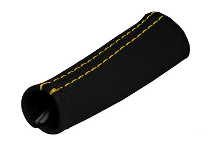 Carbon Fiber E Brake Cover for Nissan Skyline R33 (1993–1998) Yellow Stitch