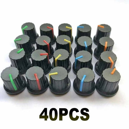 40PCS Plastic Control Knob Cap for Potentiometer 15x15mm