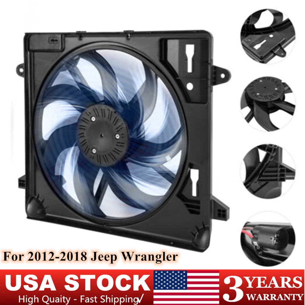 Radiator Cooling Fan Assembly for Jeep Wrangler (2012–2018)