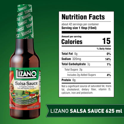 Lizano Salsa Sauce with Vegetables and Spices for Cooking (Pack of 1)
