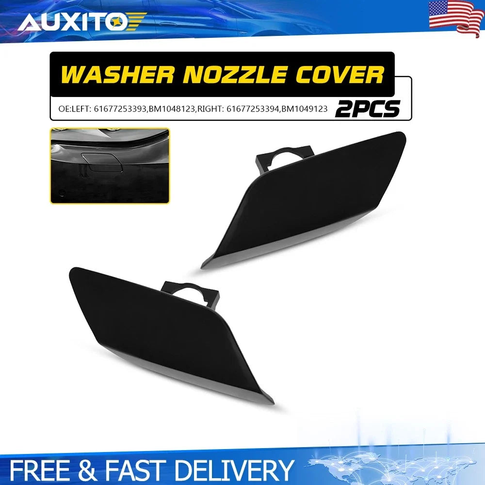 Headlight Washer Jet Cover Cap Set of 2 for BMW 328i 335i 335is (2011–2013)