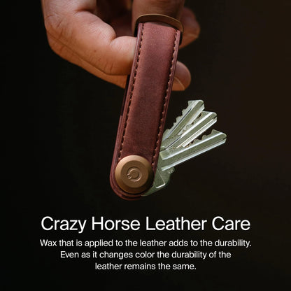 Leather Key Organizer for One Size (Holds Up to 1 Key) - Oak Brown