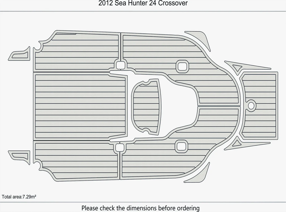 EVA Pads Flooring Mat for Sea Hunter 24 Crossover (2012)