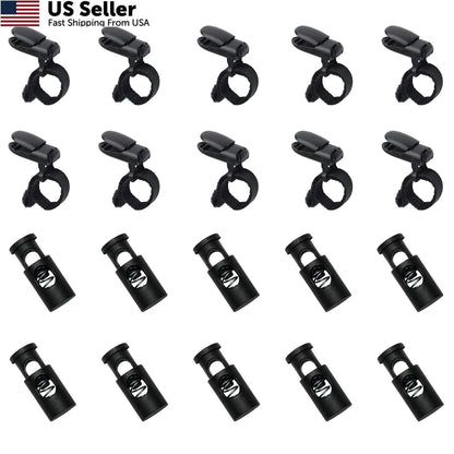20 Pack Garden Flag Clips and Stoppers for Outdoor Use