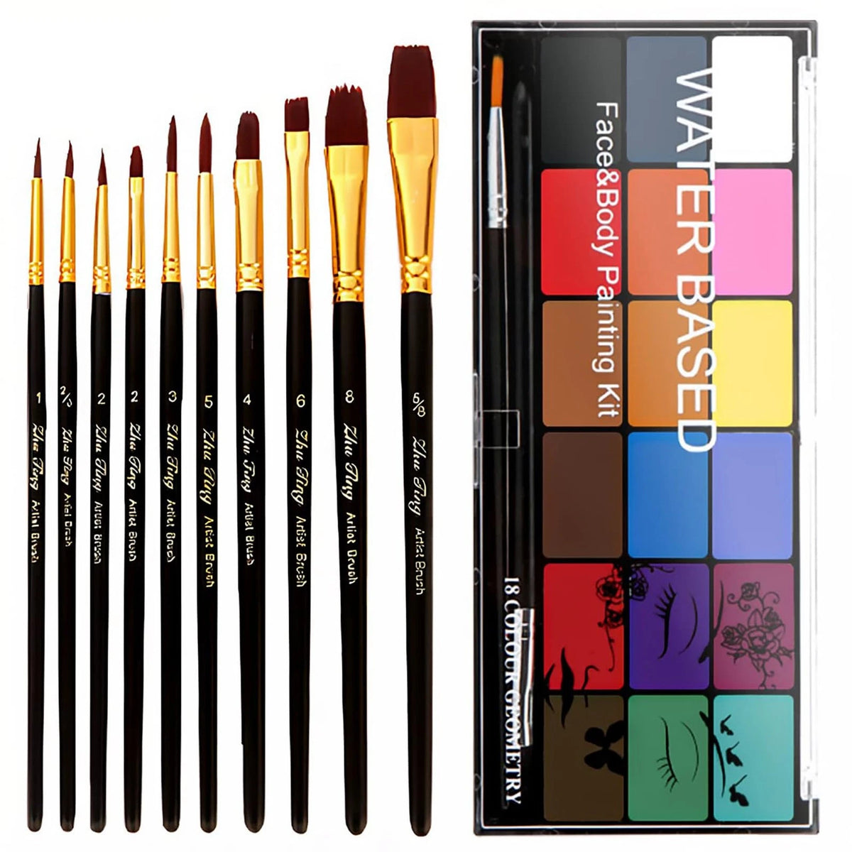 18 Color Face Painting Kit Non-toxic Washable Body Paint