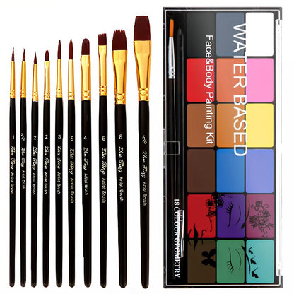 18 Color Face Painting Kit Non-toxic Washable Body Paint