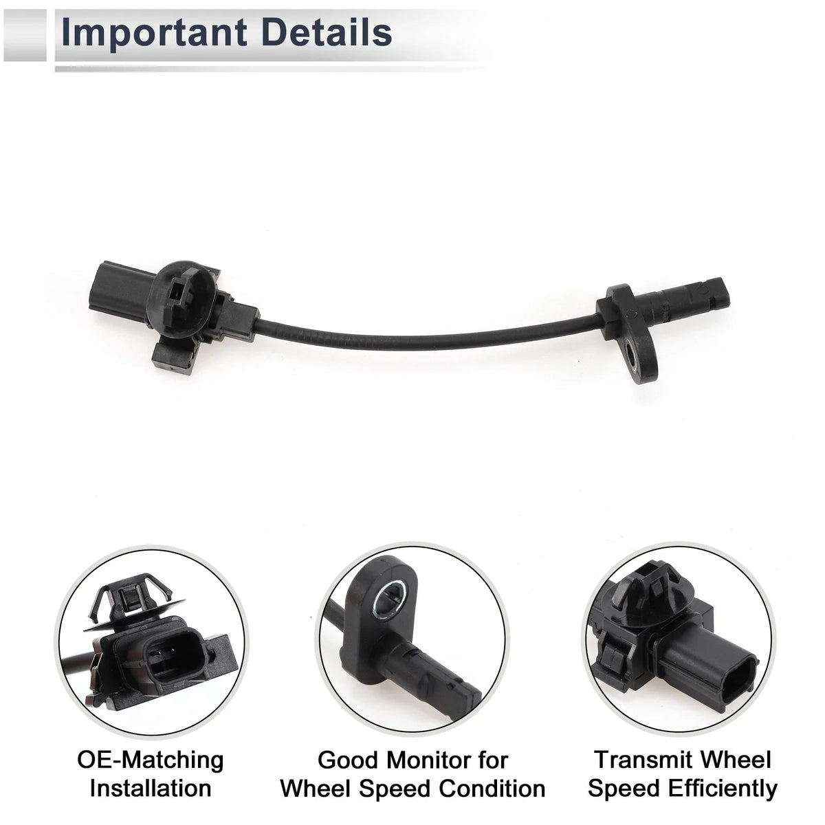 ABS Wheel Speed Sensor No. 57470T7D003 for Honda HR-V (2015–2021) Rear Right
