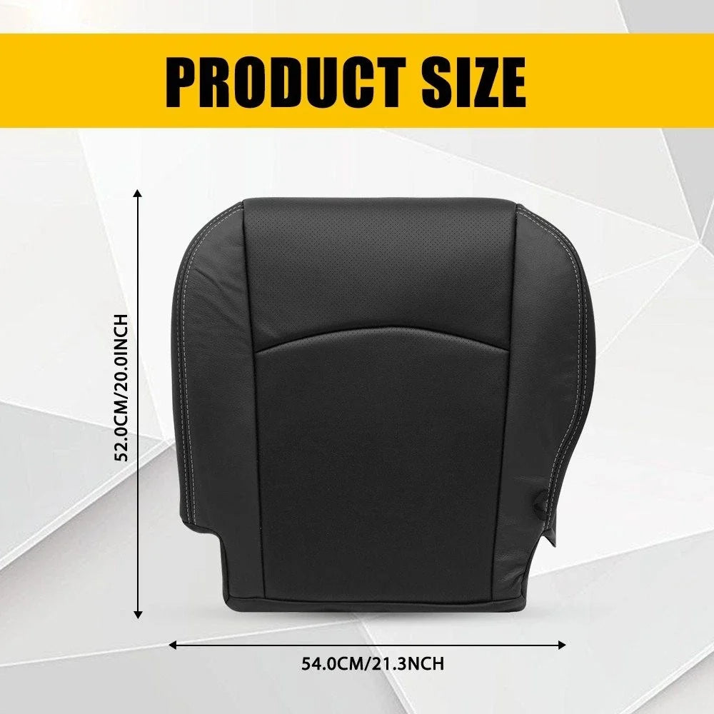Leather Seat Cover for Dodge Ram 1500 Laramie (2013–2018) Black