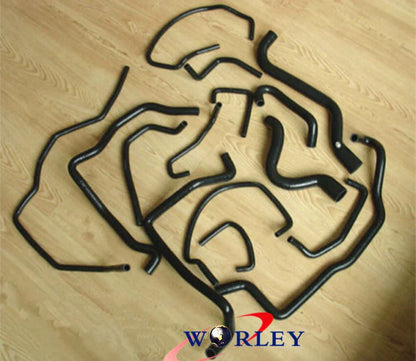 15PC Black Silicone Water/Coolant Hose for Renault 5 R5 GT Turbo (1988-1991)