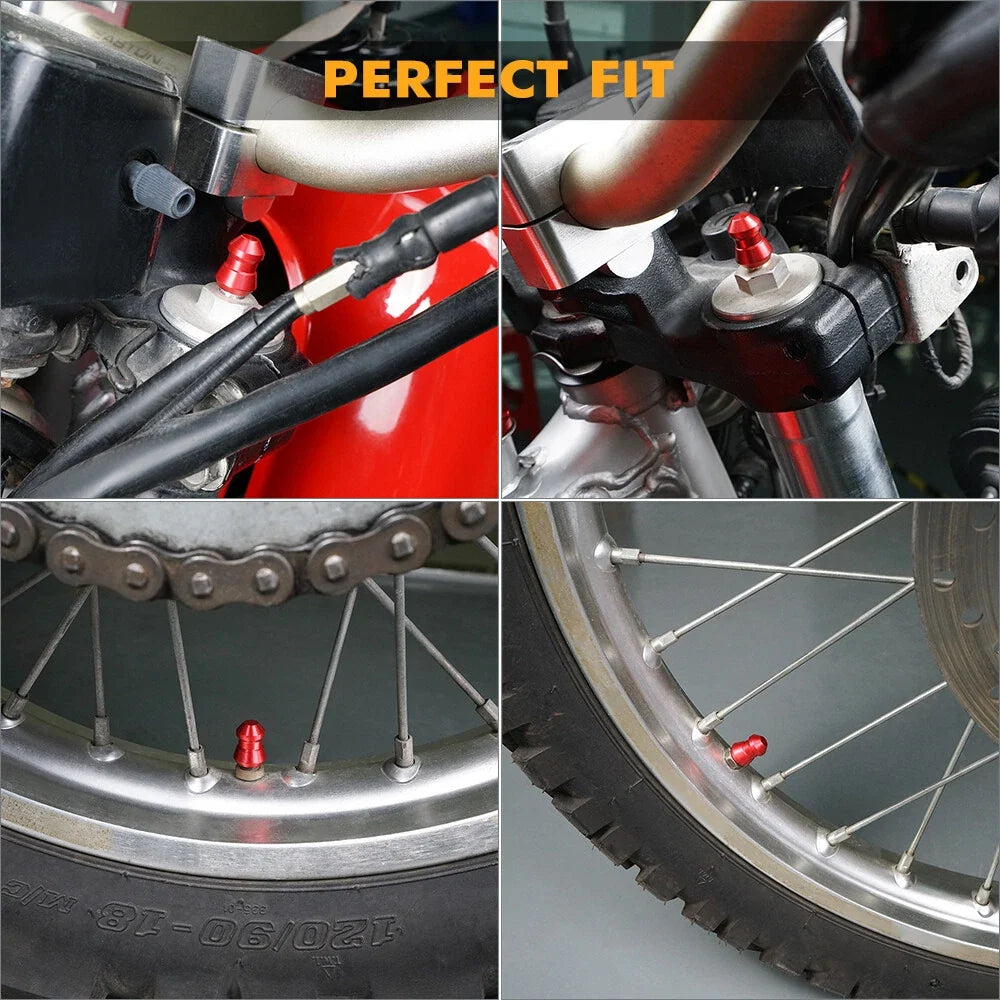 Front Fork Air Valve Cap + Tire Stem Caps for Honda XR650L (1993–2025)