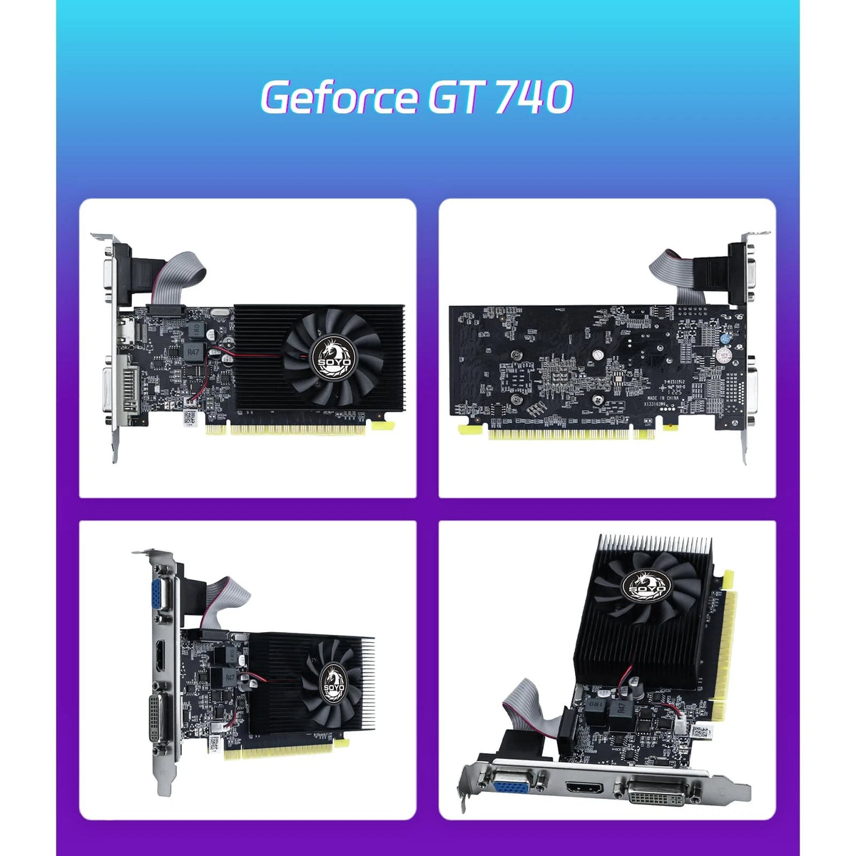 GeForce GT 740 4GB Low Profile Graphics Card for PC (2013–2015)