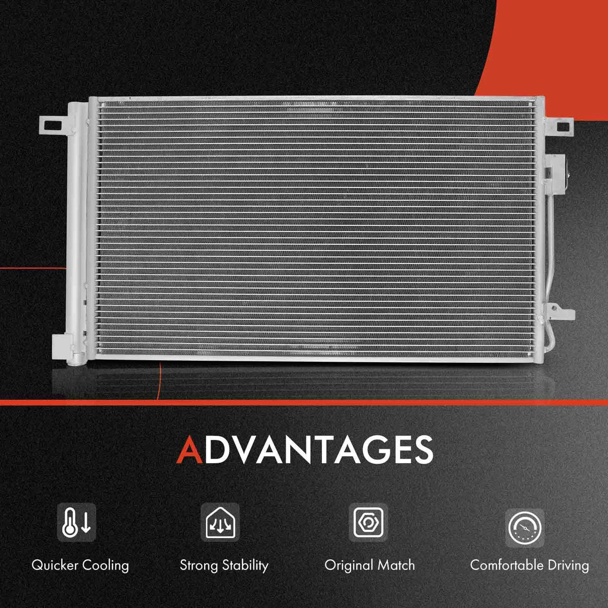 Radiator & A/C Condenser for Chevy Traverse (2009–2017) GMC Acadia (2007–2016) - 22893857, 23434160, 84079536, 15226649, 22918340, 23479280, CU13007