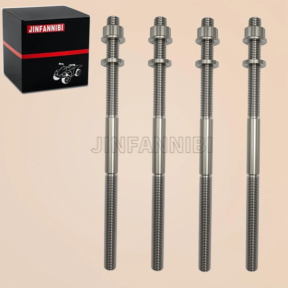 Titanium Cylinder Head Studs Bolt Nut Kit for Kawasaki KFX400 (2003–2006) 09103-10276, 09160-10082