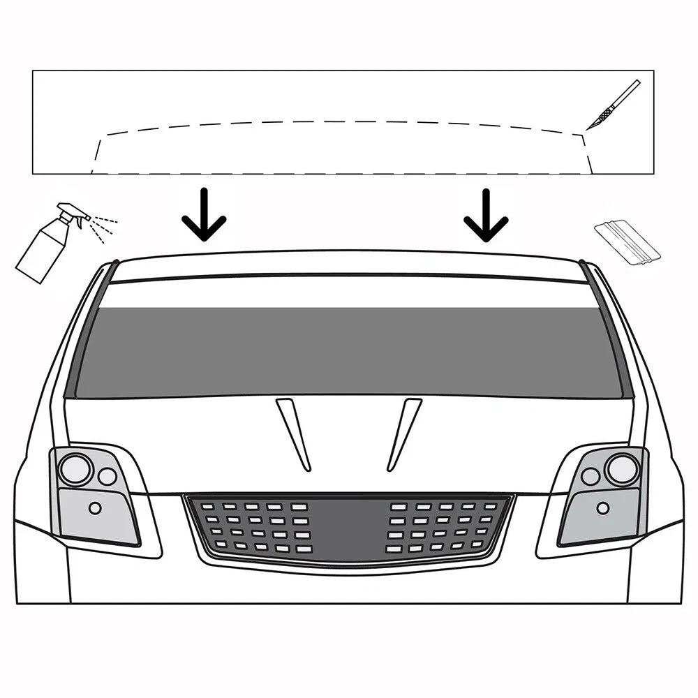 Universal Windshield Black Banner Vinyl Decal Strip for Cars (Universal)