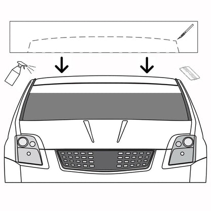 Universal Windshield Black Banner Vinyl Decal Strip for Cars (Universal)