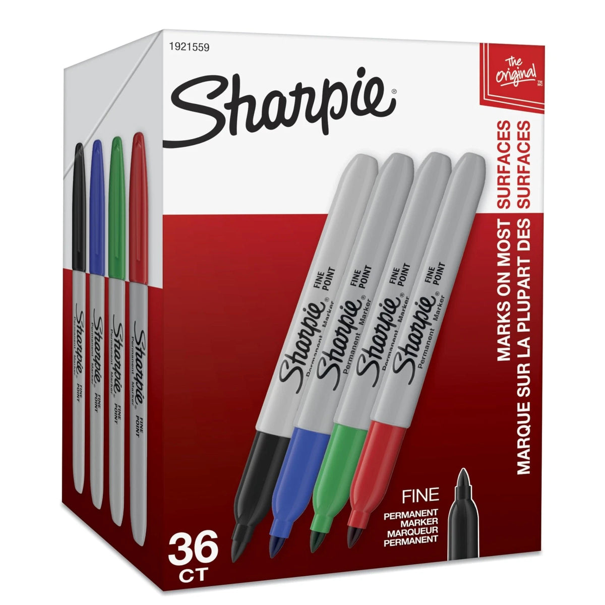Sharpie Permanent Markers, Fine Point, Assorted (Pack of 36)