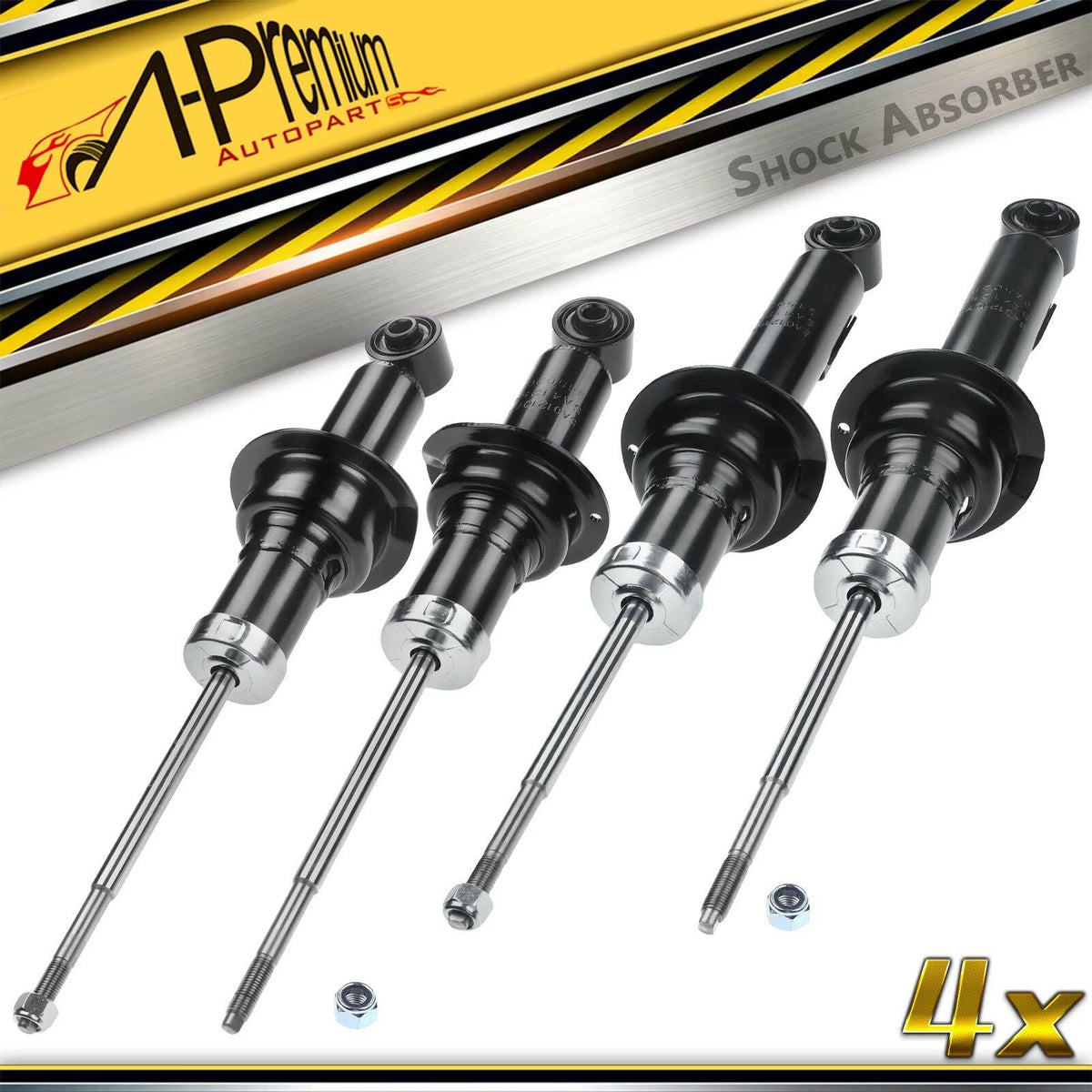 Set of 2 Front & Rear Shock Struts for Mazda Miata (1999–2005) N06734700, NC10-34-700C, NC14-34-700C, NC10-28-700C