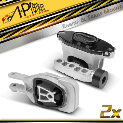 2X Engine Motor & Transmission Mount for Chevy Sonic (2012–2020) 95350019, 95493722, 96852632, A5596, A5595