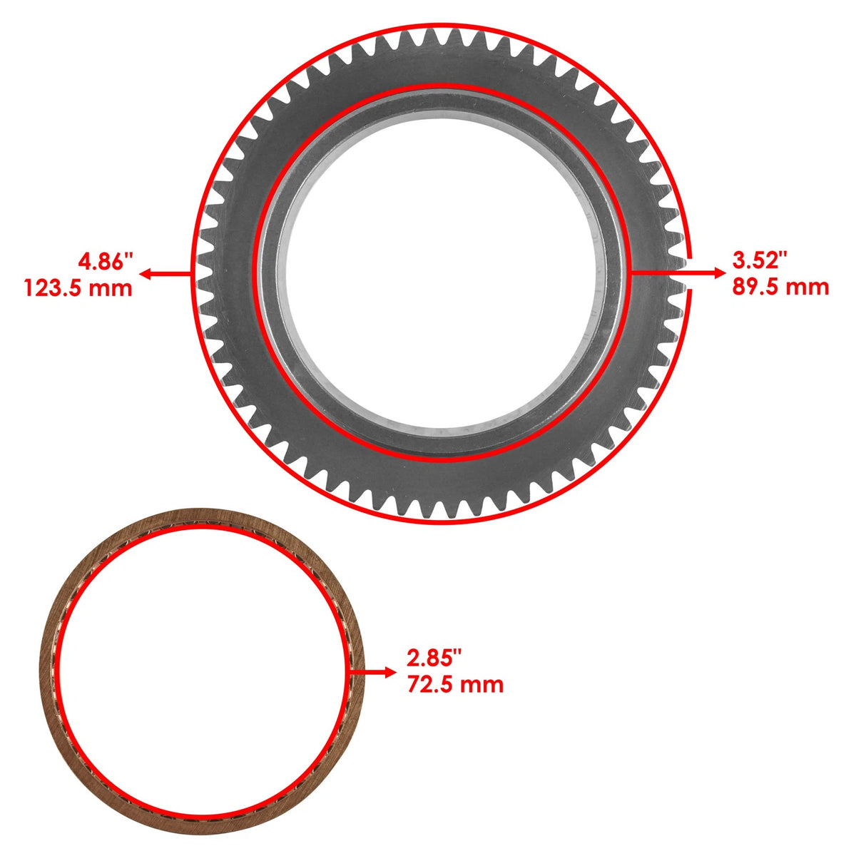 Starter Clutch Gear Idler W/Gasket for Yamaha V Star 1100 (2000–2009) SC170+IG170+GT316