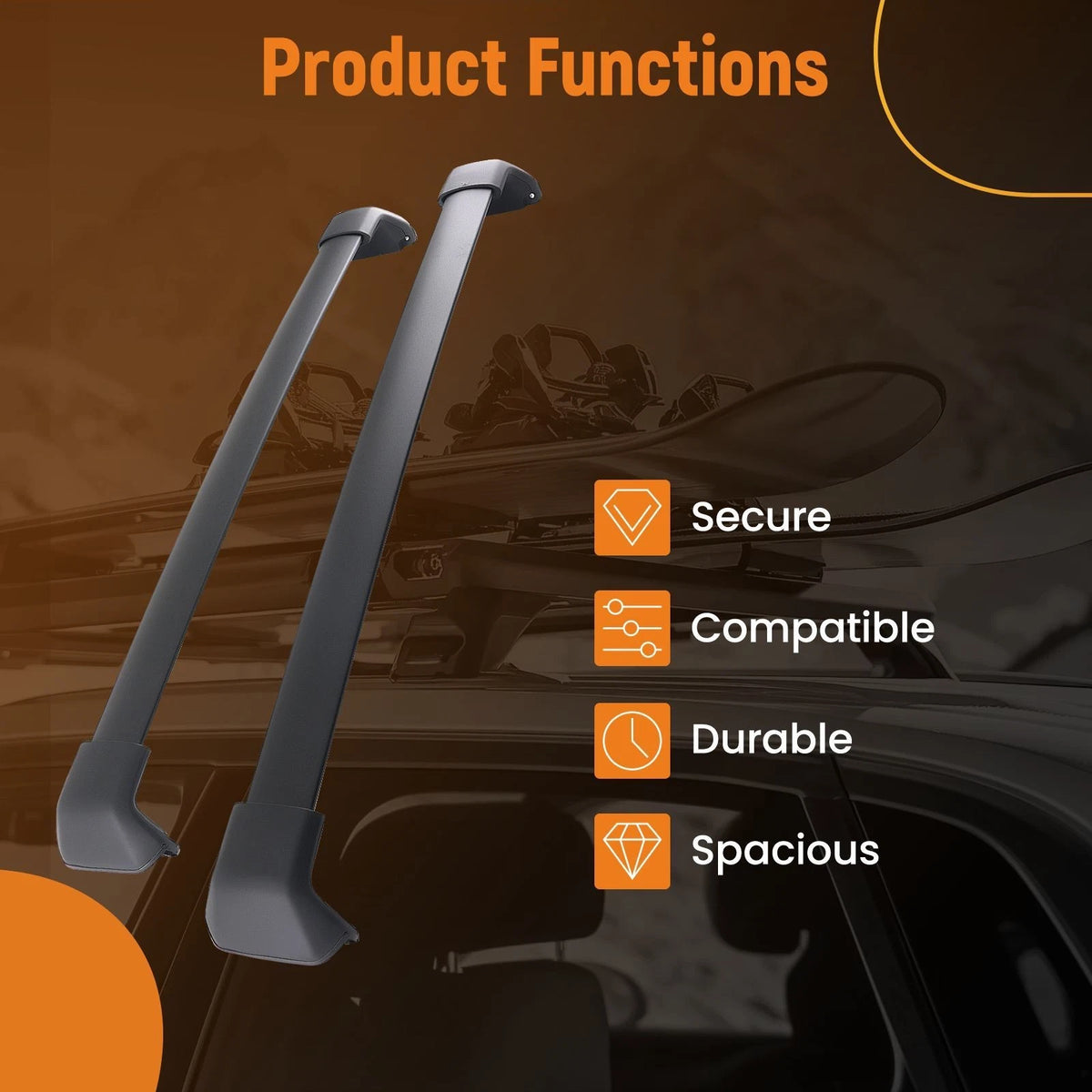 Aluminum Roof Rack for Honda CR-V (2012–2016) D5ML2Z, 08L04-T0A-100