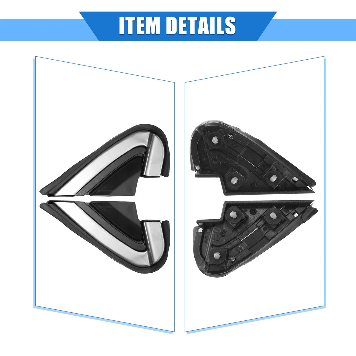 2pcs Mirror Corner Triangle Fender Cover for Honda CR-V (2007–2011) 724117569266