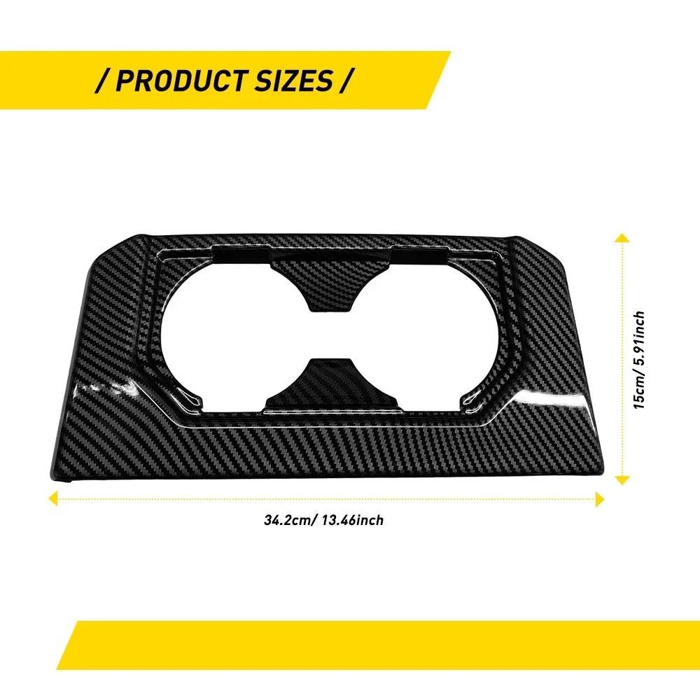 Carbon Fiber Rear Cup Holder Trim for Ford F150 (2015–2020)