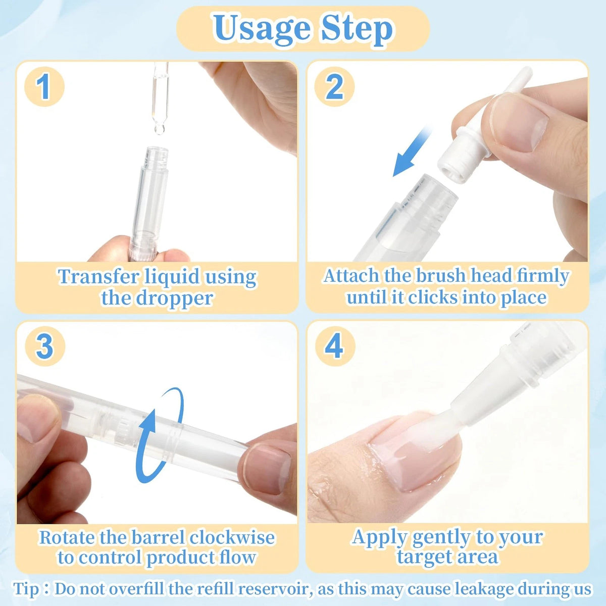 Cuticle Oil Pen for Transparent Nail (Pack of 5)