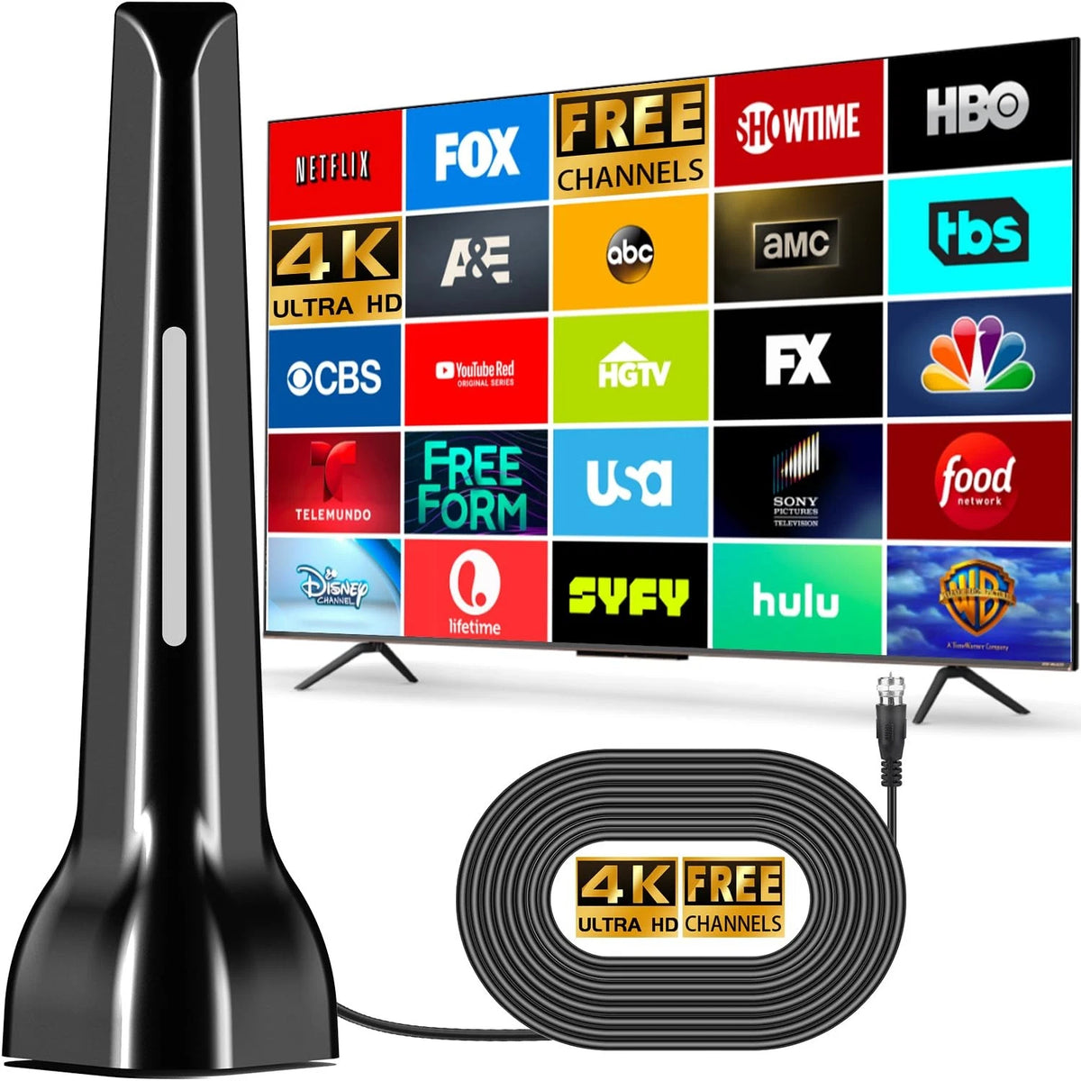 Indoor TV Antenna for Smart TV (Long Range)