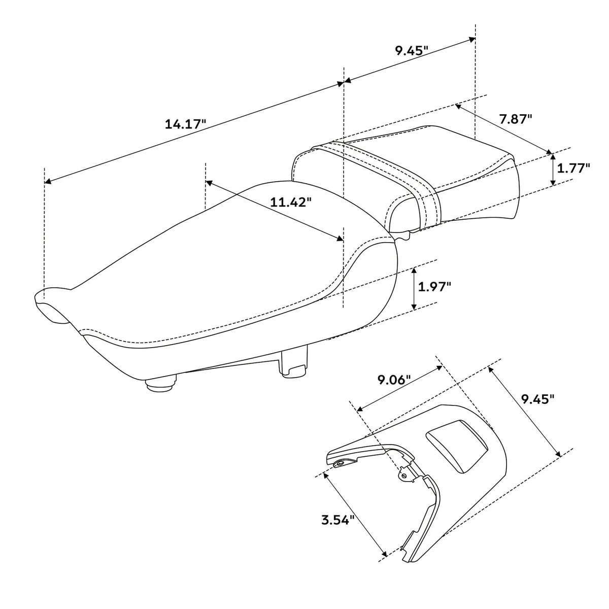Driver Passenger Seat for Harley Sportster S RH1250S (2021–2025)