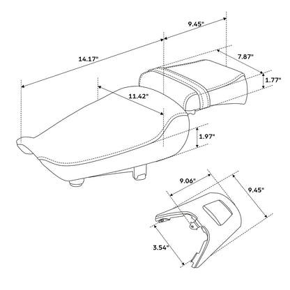Driver Passenger Seat for Harley Sportster S RH1250S (2021–2025)