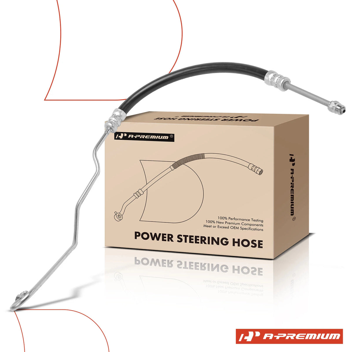 Power Steering Pressure Line Hose Assembly for Ford E-150 E-250 (1997–2002) F7UZ3A719AC, 3401360