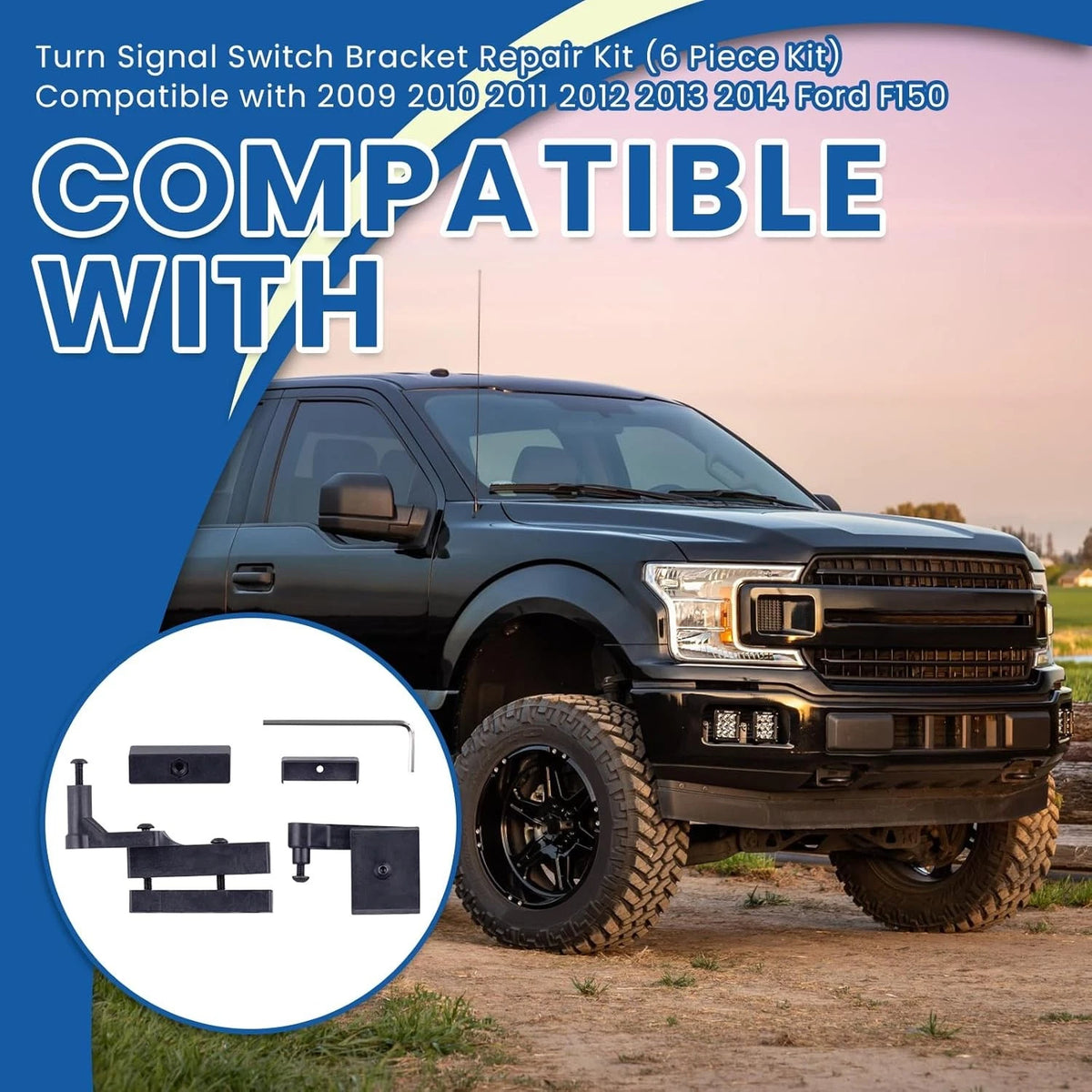 Turn Signal Switch Bracket Repair Kit for Ford F150 (2009–2014) DL3Z-3F791-CA