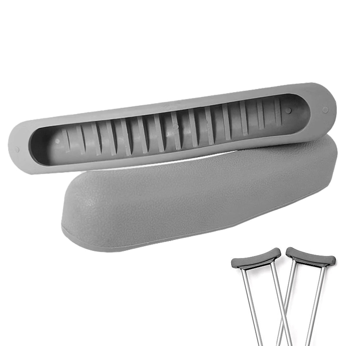 2X Underarm Crutch Pad Replacement for Walking Arm Crutches - Gray